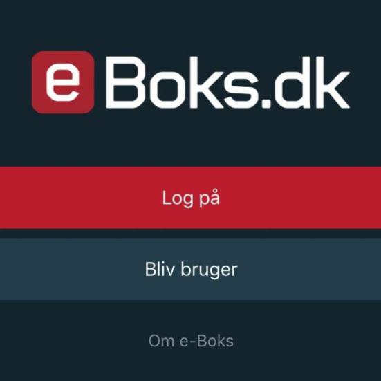 Billede af login til e-Boks.dk