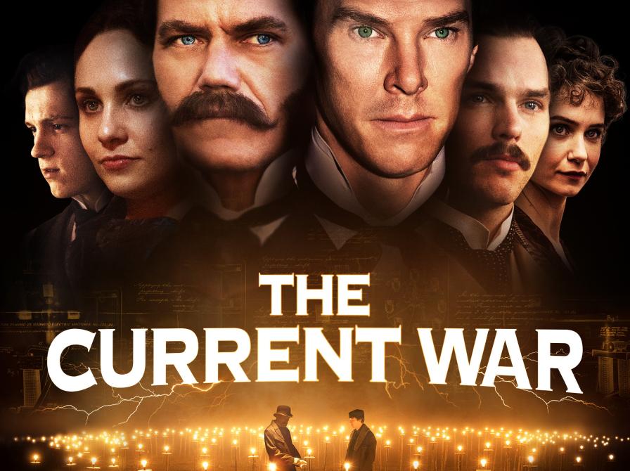 Cover til filmen The Current War med billeder af de medvirkende